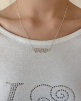 [925SILVER] RHYTHM TRIPLE HEART NECKLACE