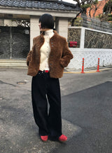 ベルベットタッチウォッシュ加工パンツ