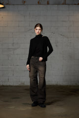 AKARI PPINTUCK DENIM PANTS / BLACK