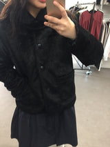 ヘアリーショーティーキルティドコート (2color)