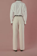 Stripe casual shirt_ivory