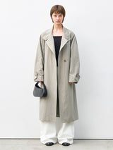 (CT-1452)SHOULDER PAD TRENCH COAT