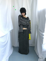 Feminine Flat Neck Long T-Shirt