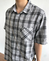 ゴスピグメントチェック半袖シャツ