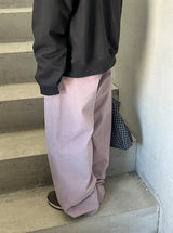 Janme ピーチファズ ワイドバンディングパンツ