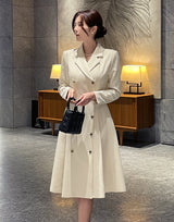 26SS★ Colette Tailored Collar Double Flare One Piece
