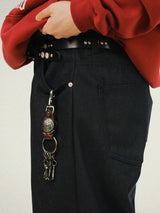 OF Non-Fade Curved Denim Pants