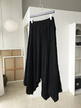  Embossing flare unbal skirt