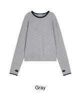 スローンフィンガーホールカラー長袖Tシャツ