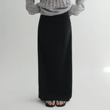 [Lantier] Banding Shirring Slit Long Skirt -3 colors