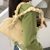 Chick Faux Leather Round Daily Tote Shoulder Bag (4 Colors)