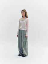 Halter Button T-Shirt (Pink)
