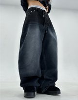 (BLUE BLACK🩵💘 / WIDE MAXI♥ / STRING ADJUSTABLE♥) ワイドジーンズ
