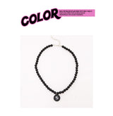 number.5 black necklace