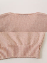 BR Crop V-neck Long Sleeve Knit + Tie Set (8color)
