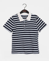Anik Stripe Polo Collar T-shirt