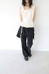 RUFFLE LAYERED PANTS (BLACK)