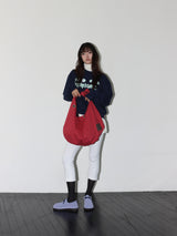 リバーシブルポケットバッグ (RED & NAVY)