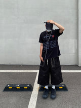 Sand Western Rivet Bermuda Pants 4C