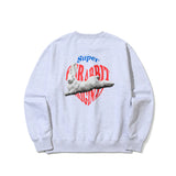 HEART RABBIT CREWNECK HEATHER GREY