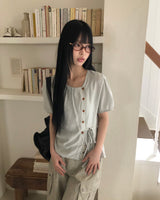 Rameon Wrap Short Sleeve Blouse