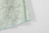 lace long skirt mint butterfly