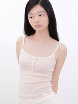 ストライプボタンノースリーブ(PINK)
