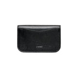Heart Lock Compact Card Wallet Black