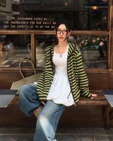 [MADE] Spell Food Border Knit Zip-Up