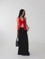rose cosage halter neck knitwear