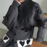 Dezle Nordic rabbit ribbon oversized-fit cardigan