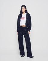 25FW WOMAN ベルベットストレートパンツ ブラック