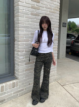 Yeru Cargo Military Bootcut Pants