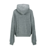 C HOODED KNIT ZIP-UP_GRAY