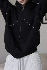 Type Rivet Hood Zip-Up