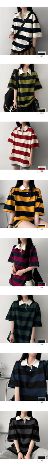 オークルカラーラグビープライスカラーショートスリーブTシャツ