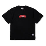 STGM ペイントオーバーサイズショートスリーブTシャツ ブラック/ ホワイト
