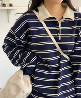 Bintz Stripe Collar Knitw