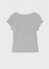 [MADE] Cozetti Lace U-Neck Short Sleeve Top