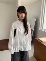 ディルメッカ フリル ロングスリーブ シャツ ブラウス