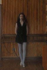 Early corduroy mini skirt_black