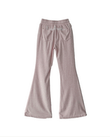[♡MADE♡] puppy velour hip lettering slim bootcut pants