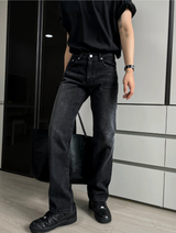 ストレートマットブラックデニム