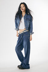 Classic semi bootcut denim pants