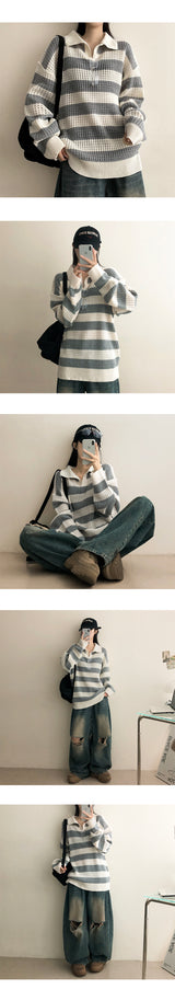 Barting Punching Collar Danga Knitwear