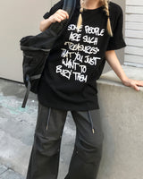 オーバーサイズフィットピープルレターリングTシャツ