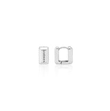 26SS★ Volume Square (W) One-Touch Earrings