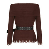 Lucid Cutting Off-Shoulder Knit