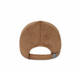 VA Curved Oval Metal Suede Ball Cap  / Brown