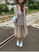 Coined layer sleeveless top (3color)